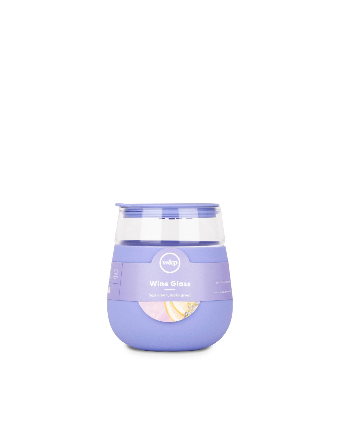 Wine Glass Cup with Silicone Wrap 15 oz: Terrazzo Cream