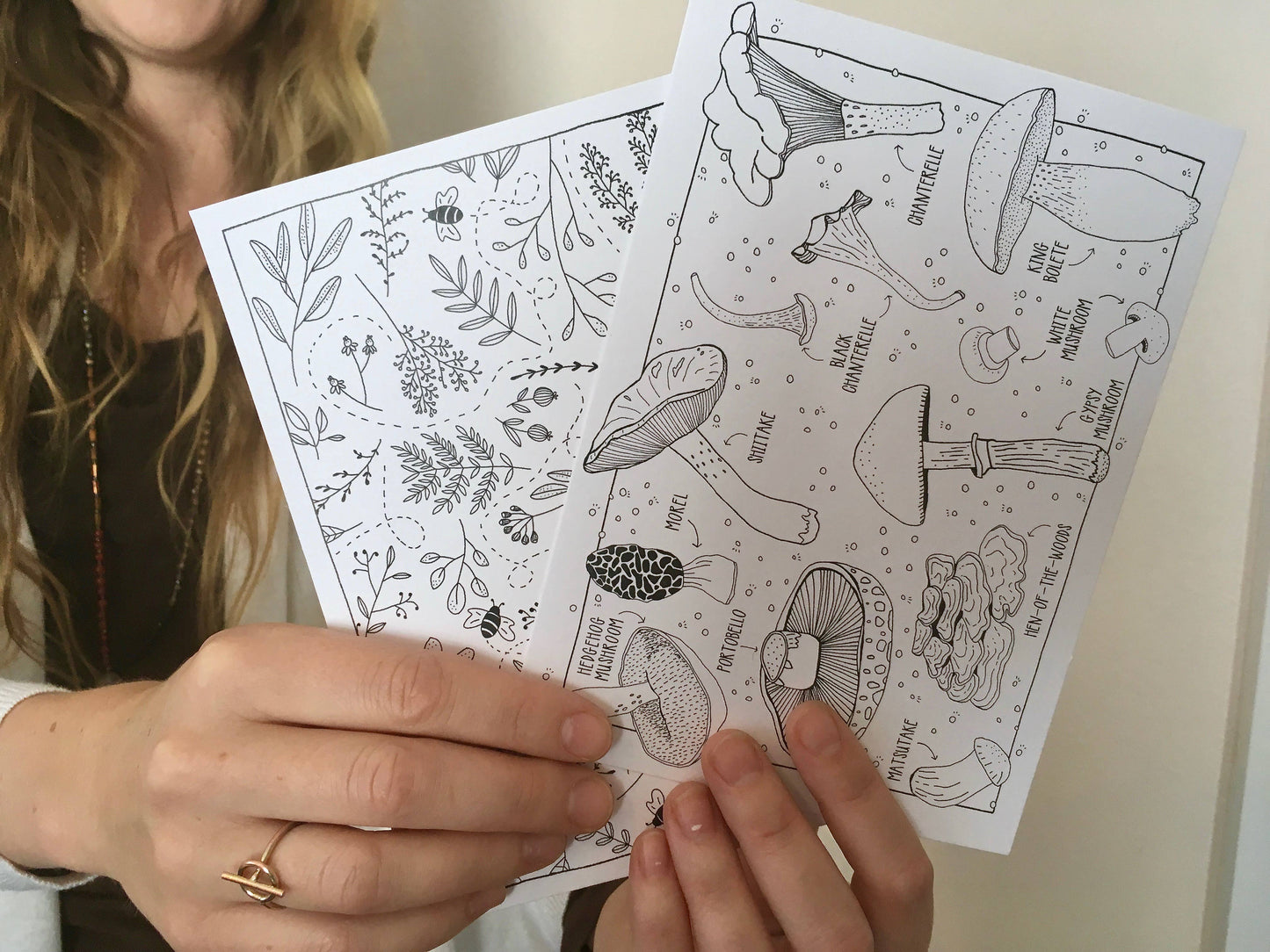 Ferns of The PNW Coloring Postcard