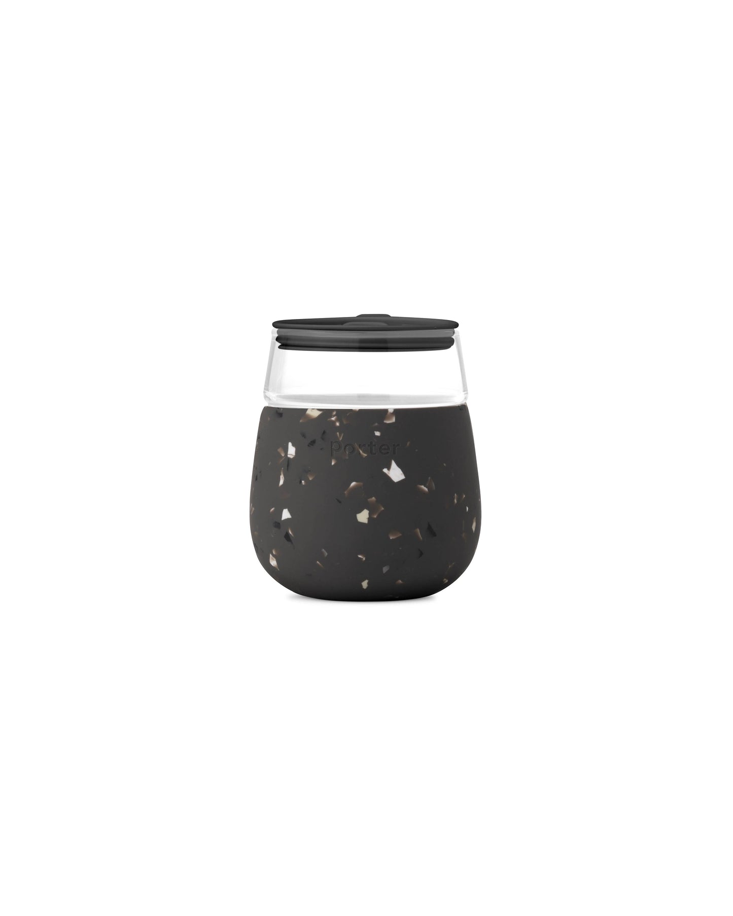 Wine Glass Cup with Silicone Wrap 15 oz: Terrazzo Cream
