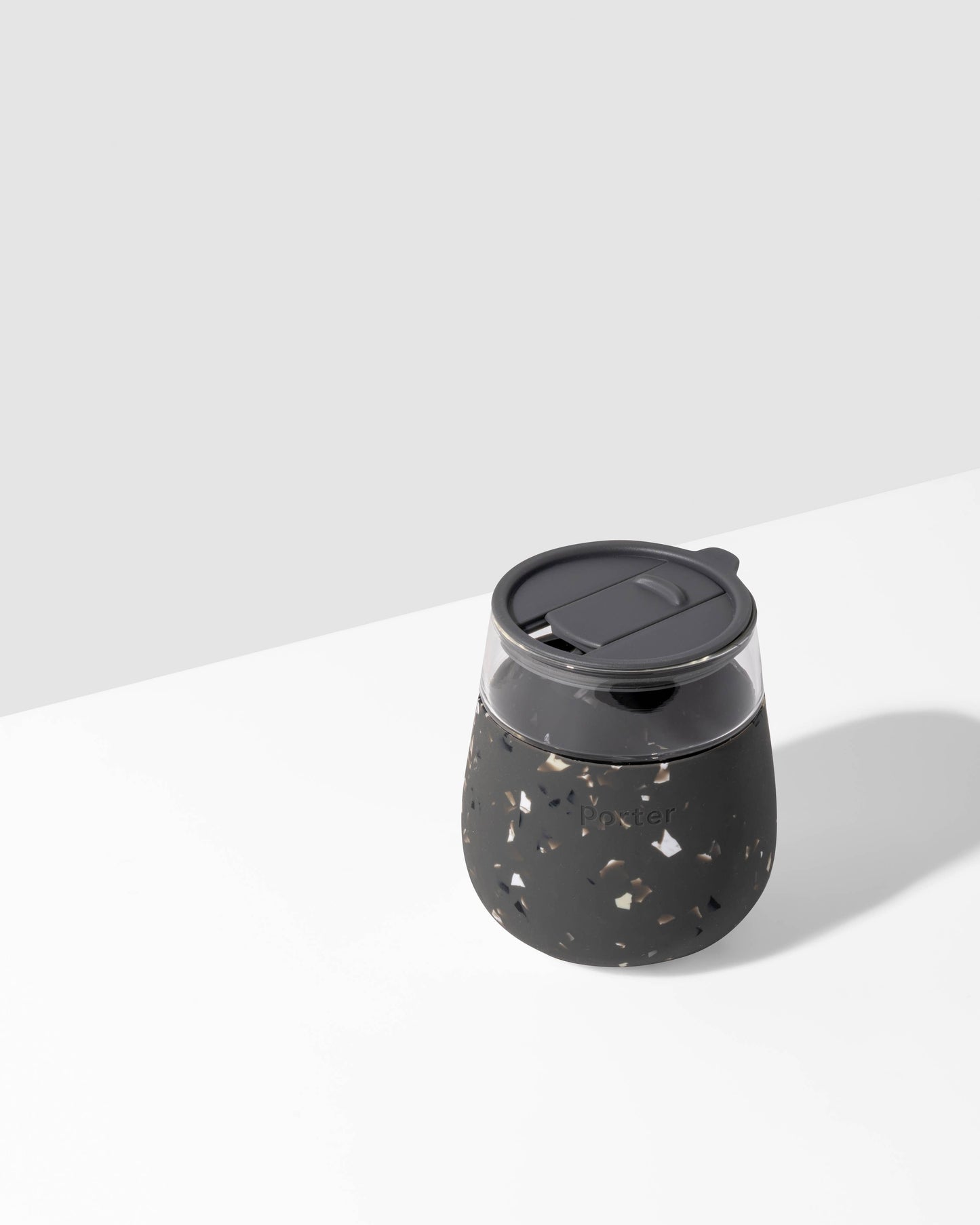 Wine Glass Cup with Silicone Wrap 15 oz: Terrazzo Cream